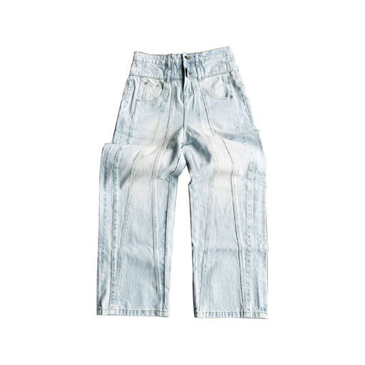 CUSTOM DOUBLE-WAISTED BAGGY JEANS