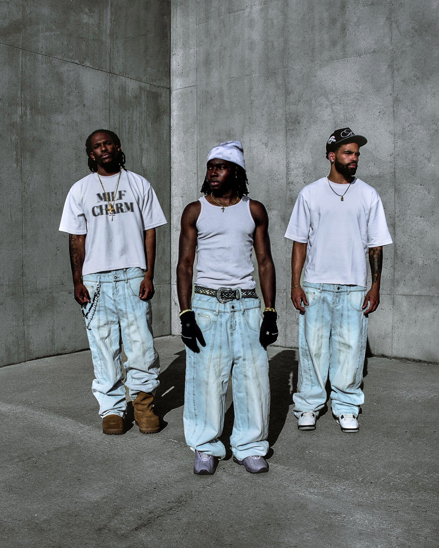 CUSTOM DOUBLE-WAISTED BAGGY JEANS